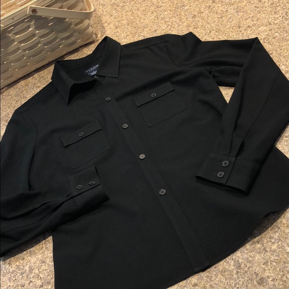 Ann Taylor Stretch Quality Made Black Shirt Size 6 - Picture 1 of 12